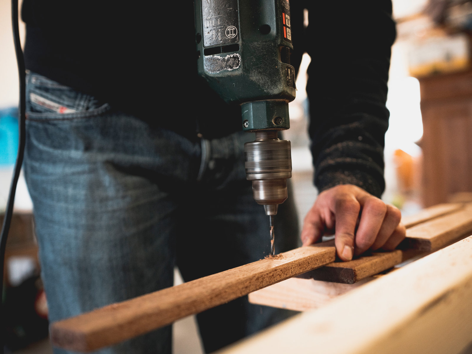 DyerWorks craftsmanship in progress — detail of home repair work