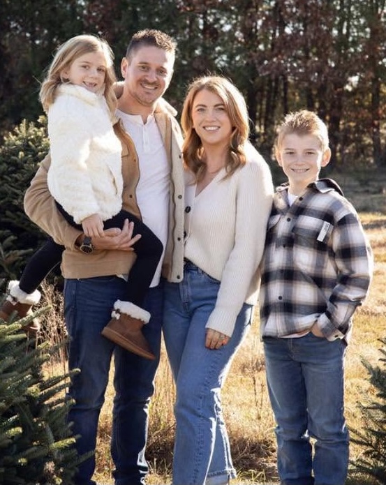 Johnny Dyer, owner and operator of DyerWorks, with his family