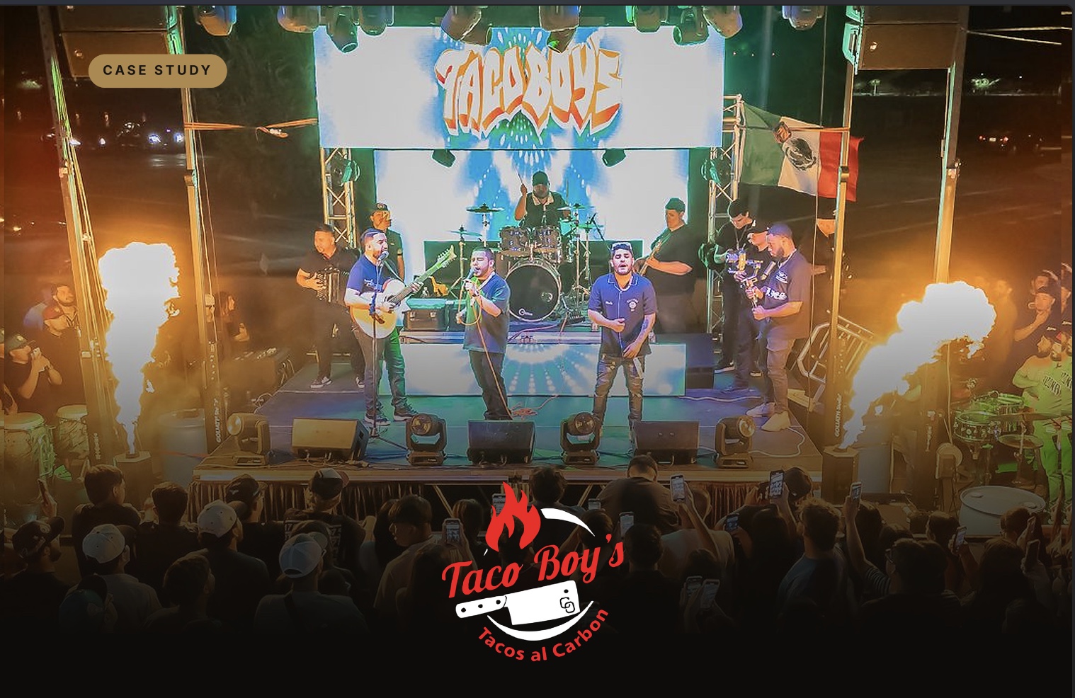 Taco Boys live concert stage