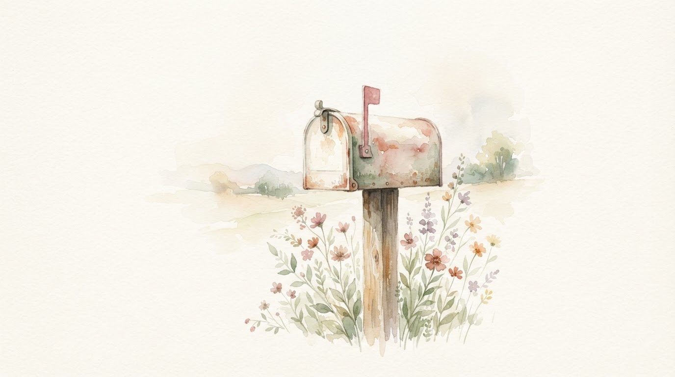 Watercolor mailbox