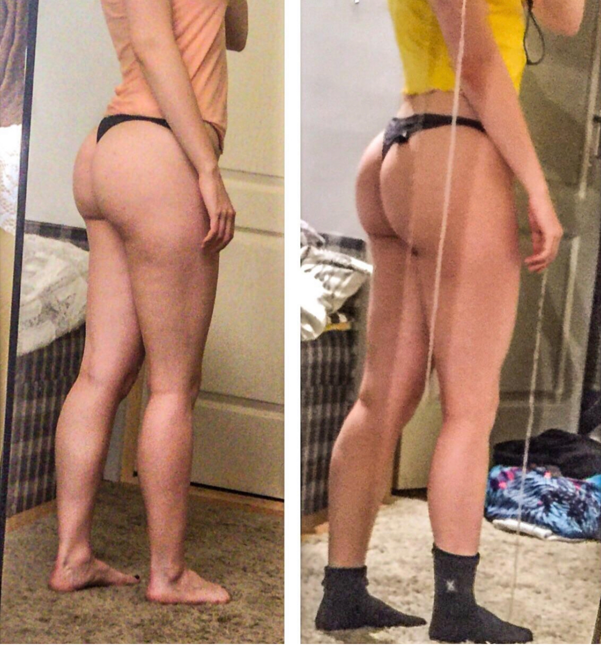 Lower Body Tone & Glute Hypertrophy - Before and After client progress