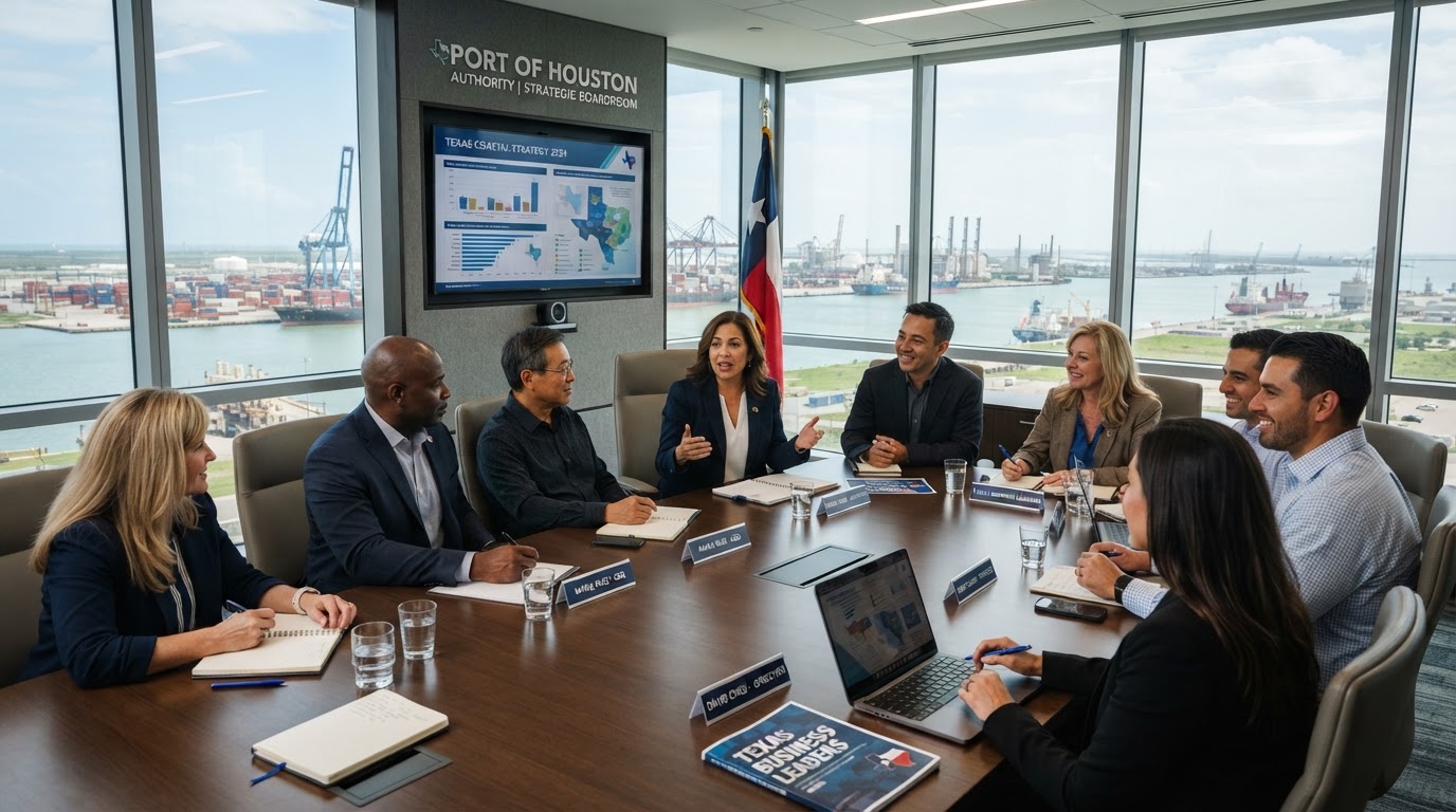 Greater Galveston–Gulf Coast Region business leaders collaborating at a roundtable