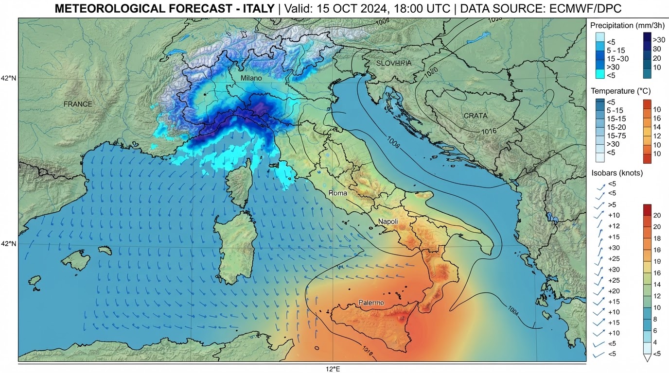Mappe meteorologiche ad alta risoluzione