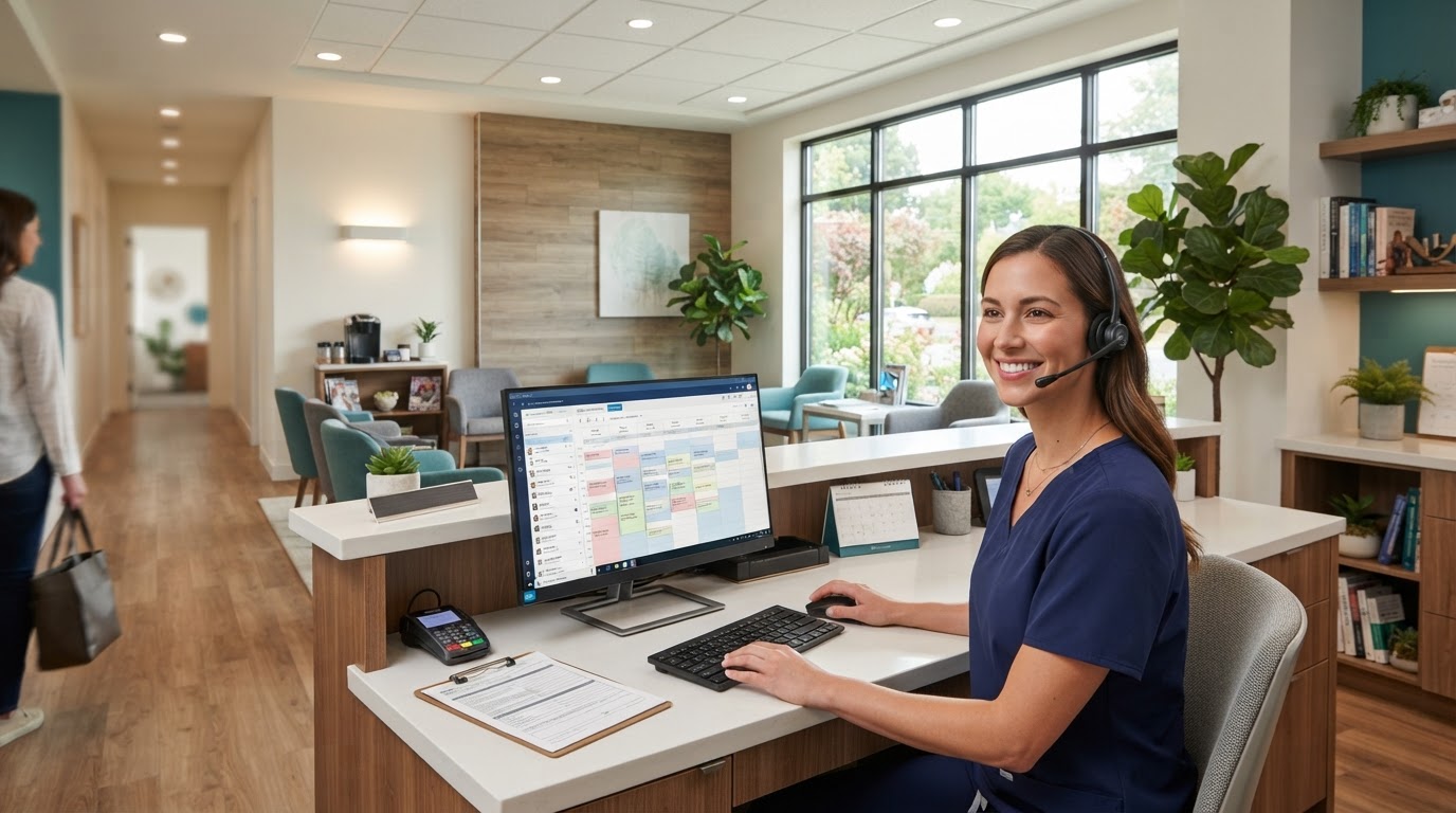 Dental Virtual Assistant working with scheduling software