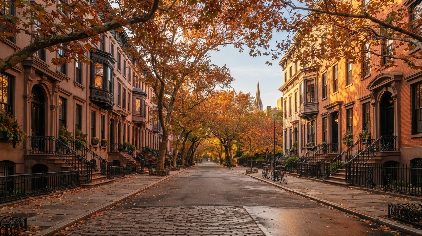 Chelsea Manhattan neighborhood at golden hour