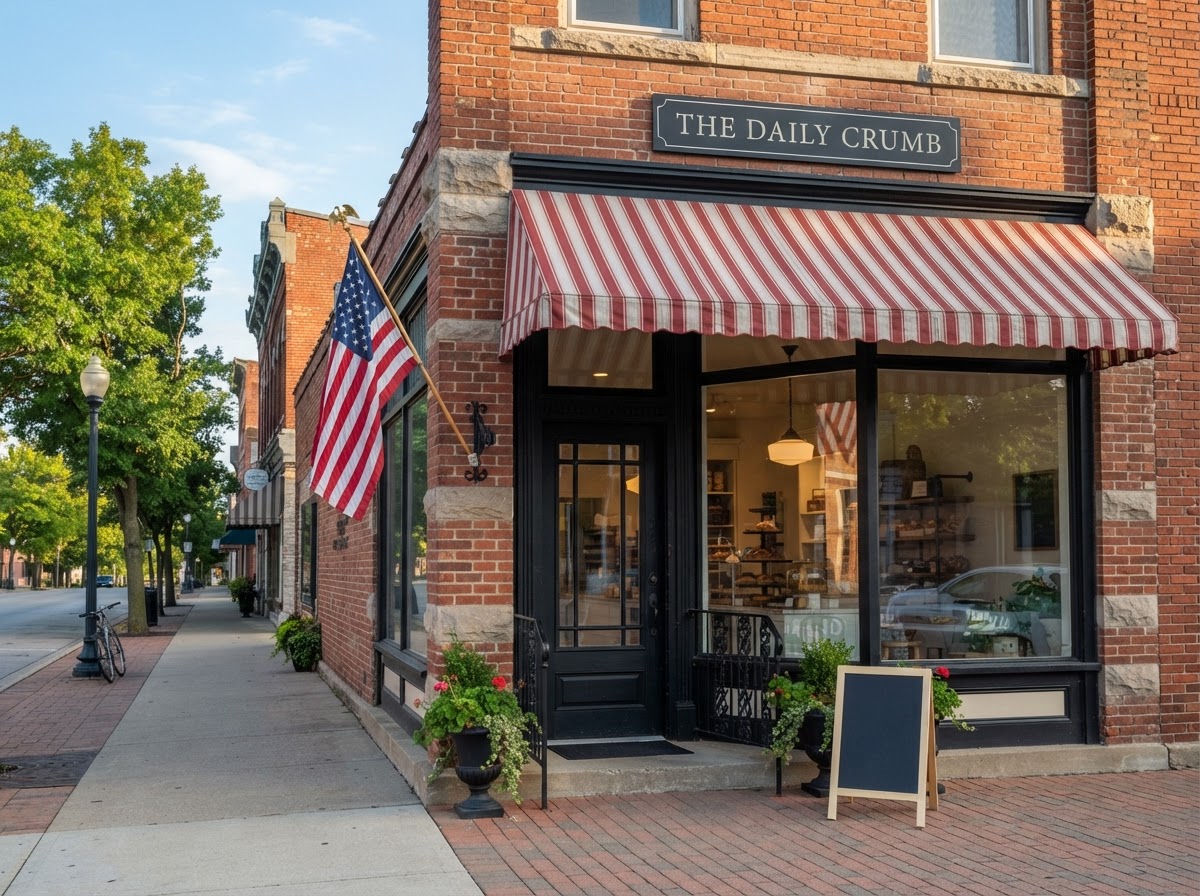 A local business storefront on a Northwest Indiana Main Street