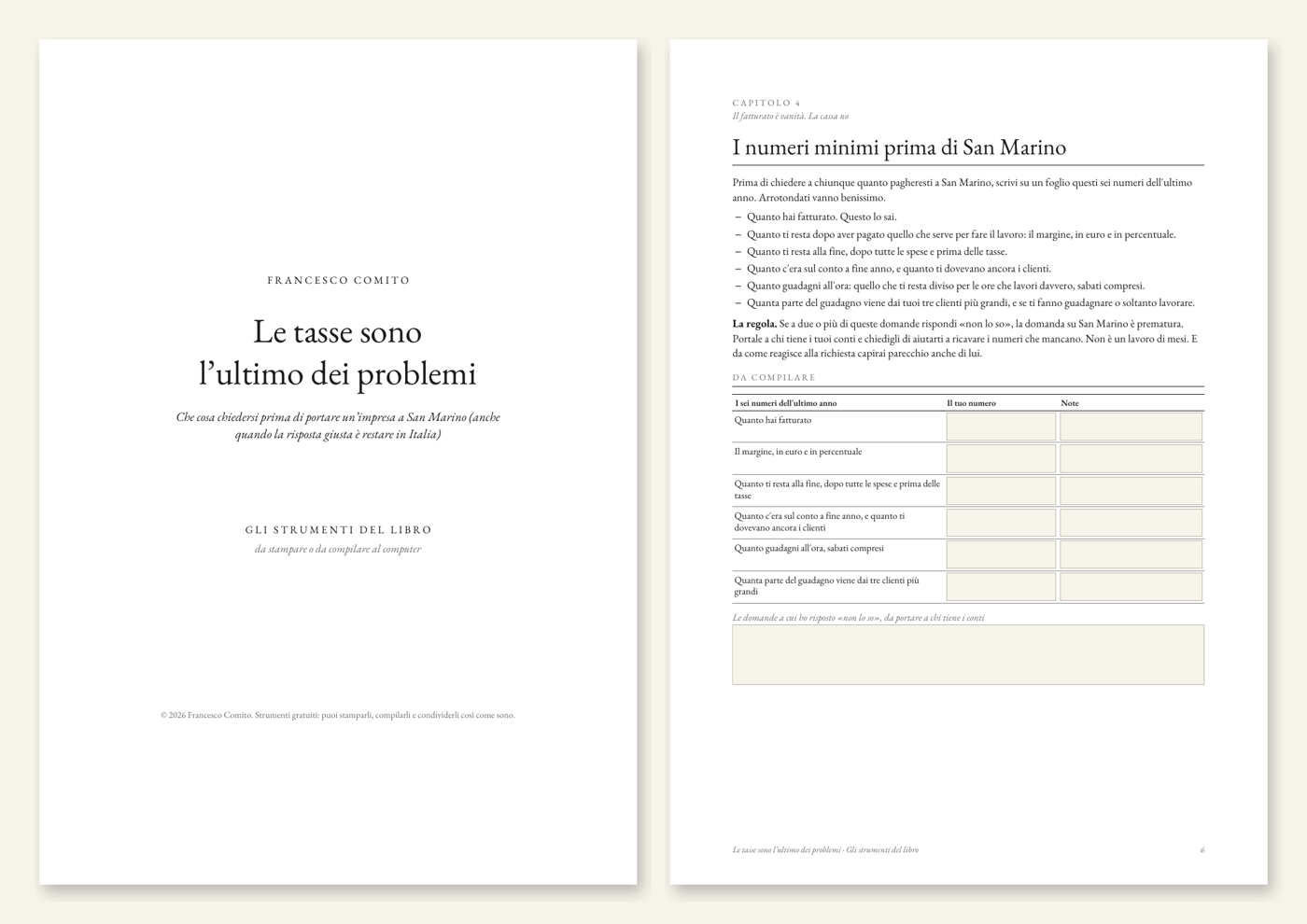 Anteprima: la copertina e lo strumento del capitolo 4