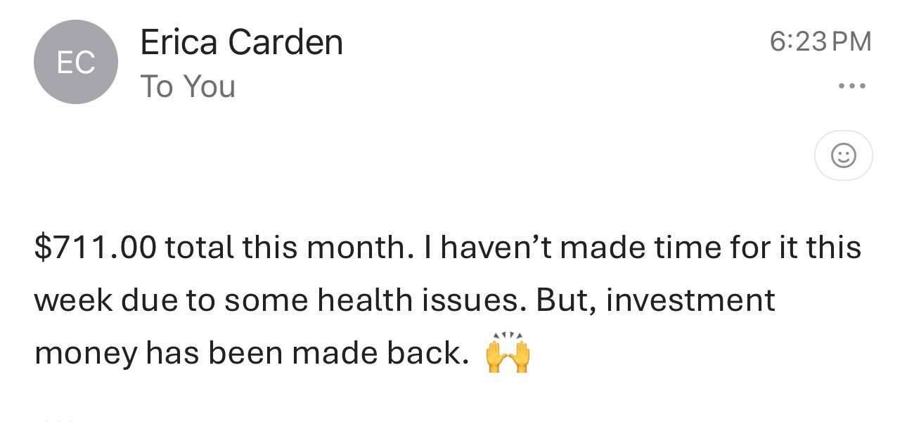 Testimonial from Erica Carden