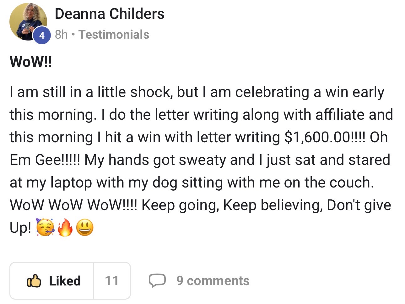 Testimonial from Deanna Childers