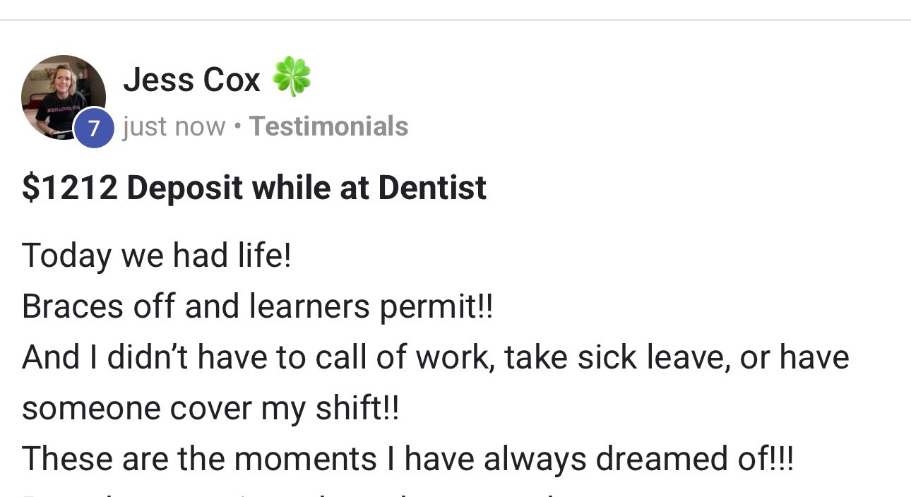 Testimonial from Jess Cox 🍀