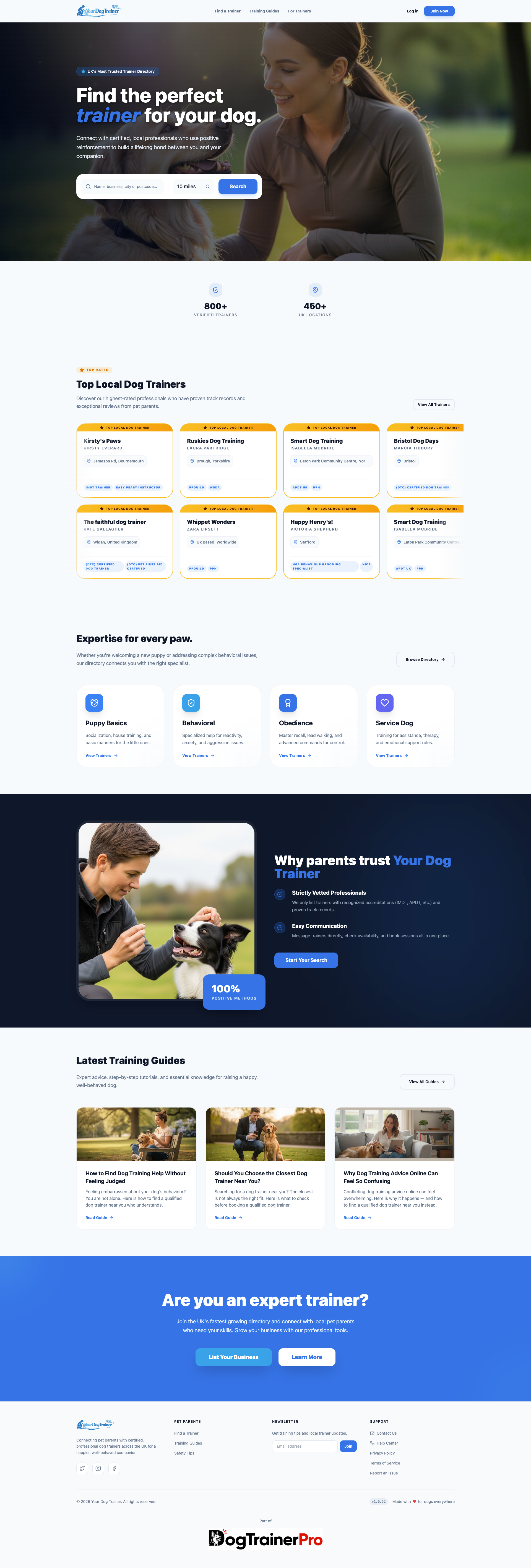 RECOMMENDED TOP TRAINER LISTING ON YOURDOGTRAINER.CO.UK