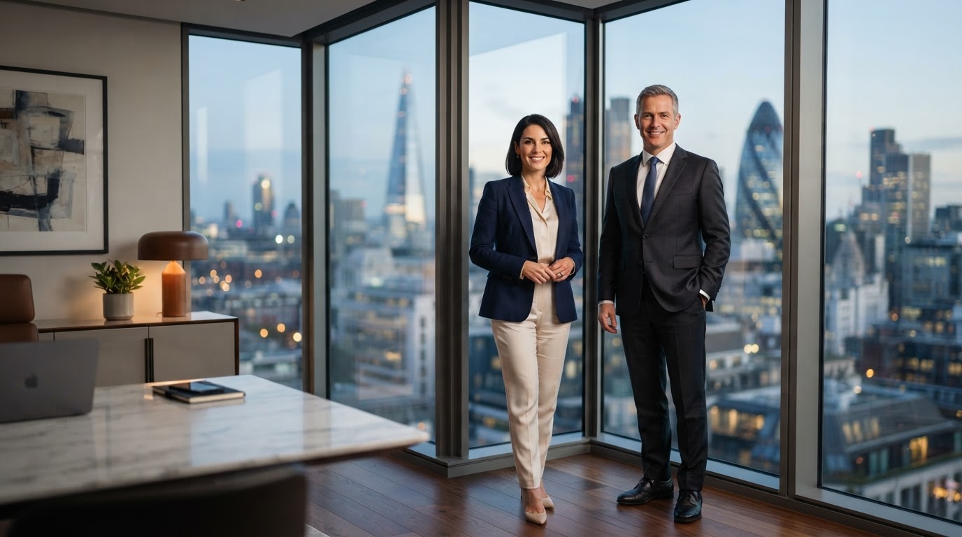 Two One Fractional Partners executives standing side by side