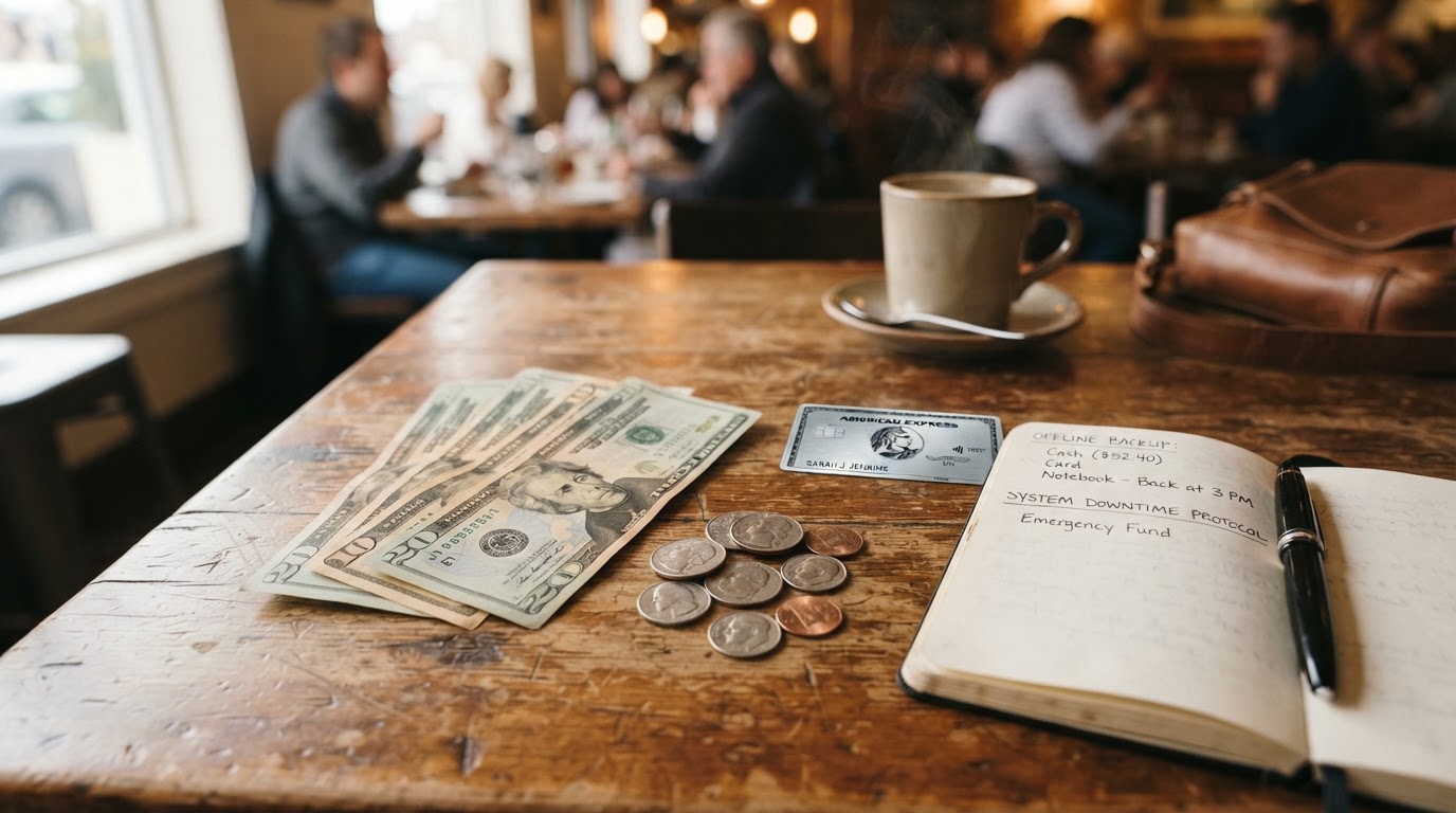 Cash and a wallet ready for when cards do not work