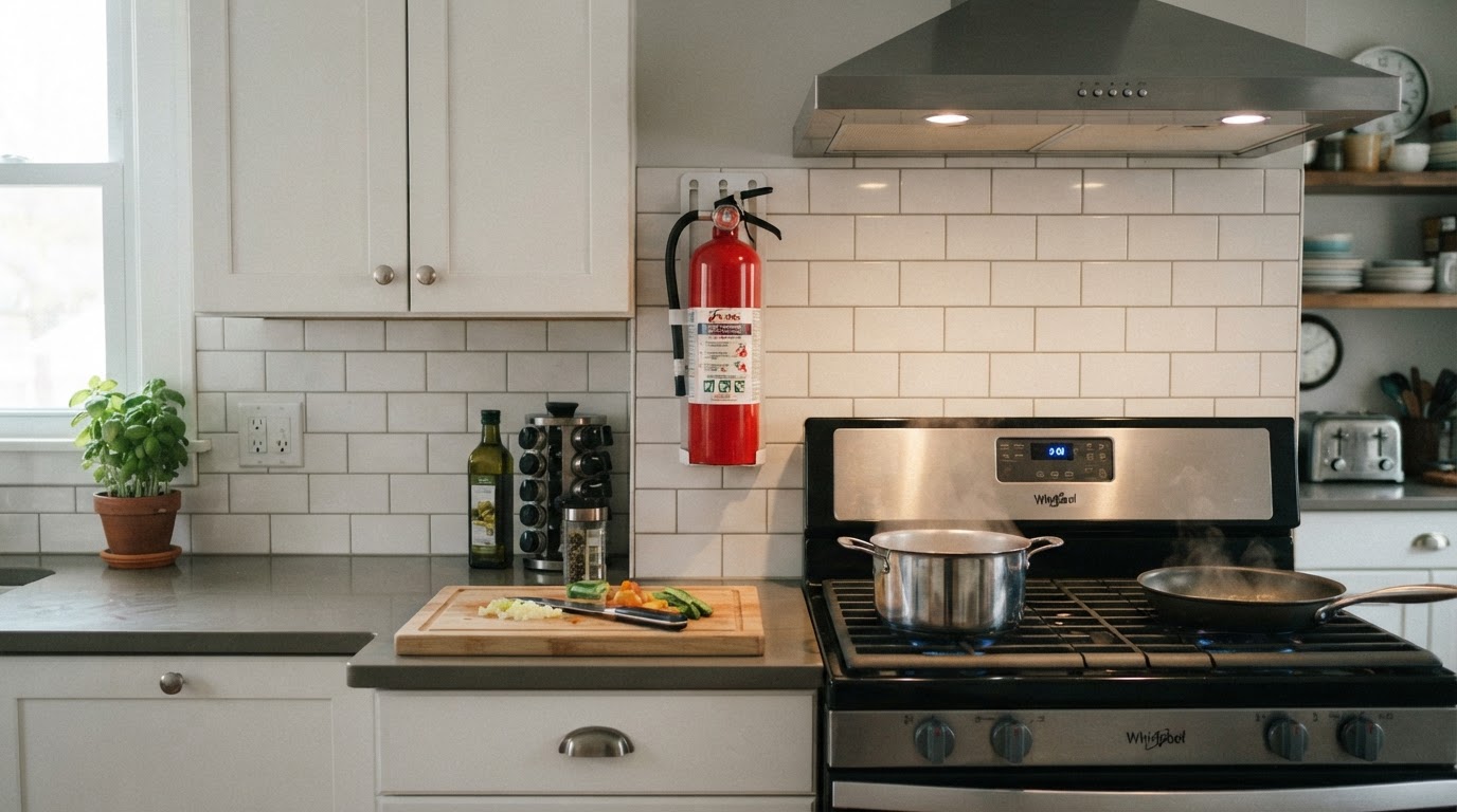 Keep an extinguisher and know how to use it