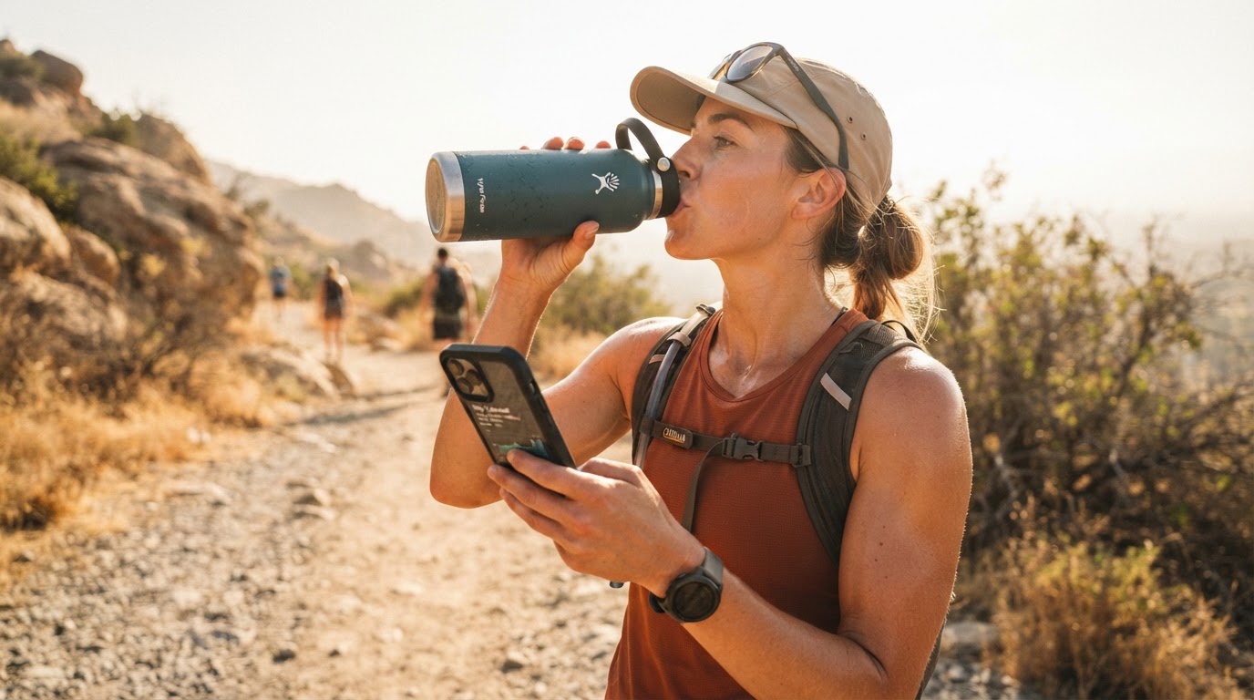 Water bottles ready for hydration during a heat wave
