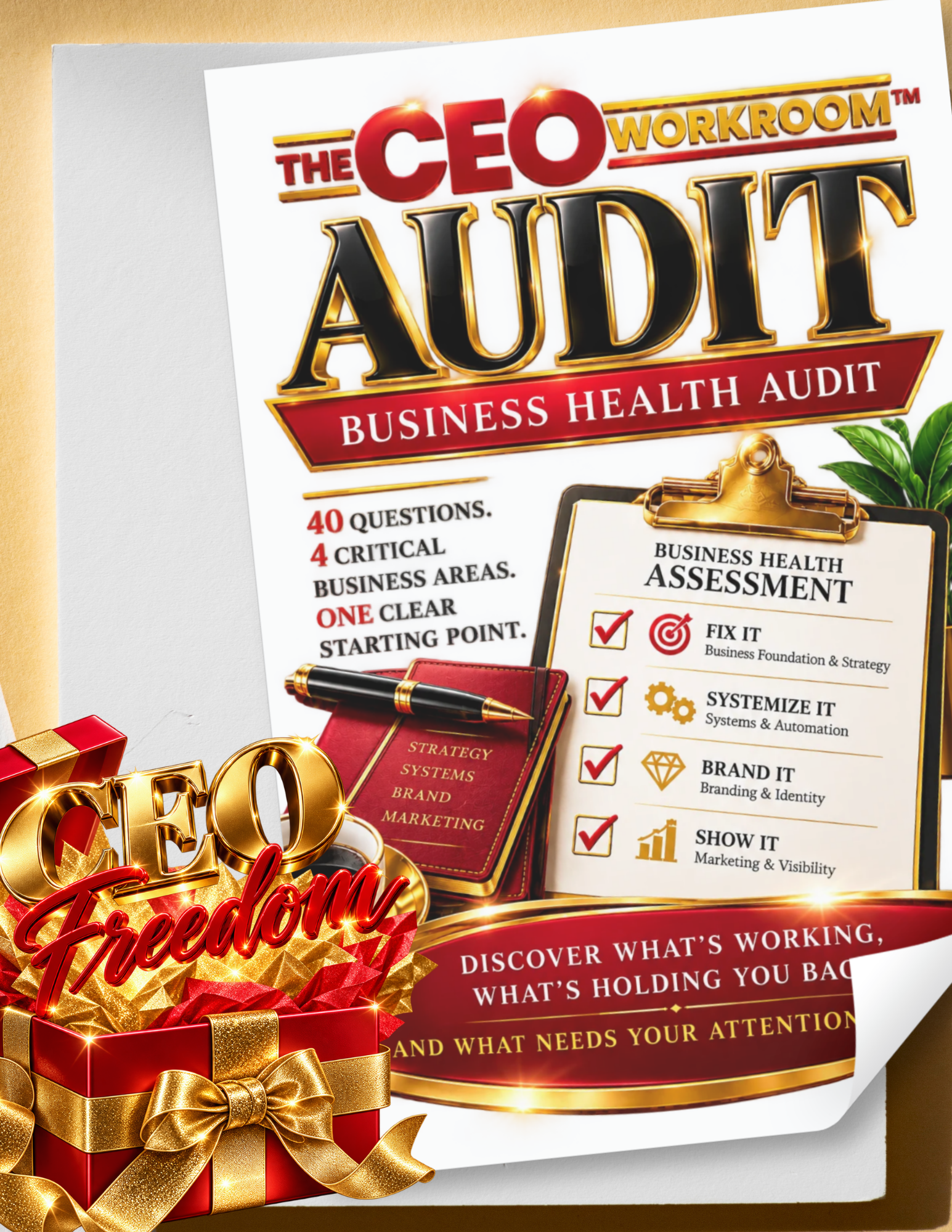 The CEO Workroom Business Health Audit — 40 Questions across 4 critical business areas