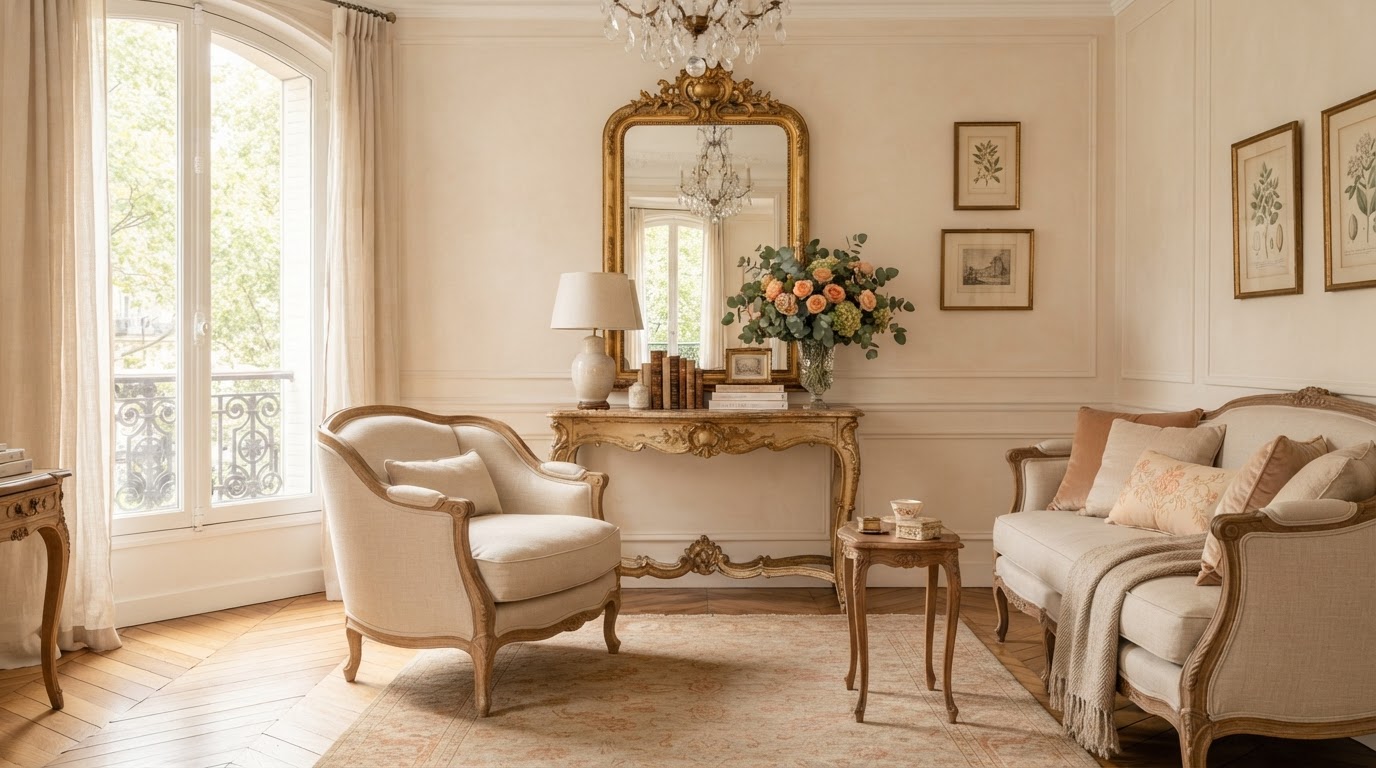 Curated Vintage French Living Room — The Unforgettable Home