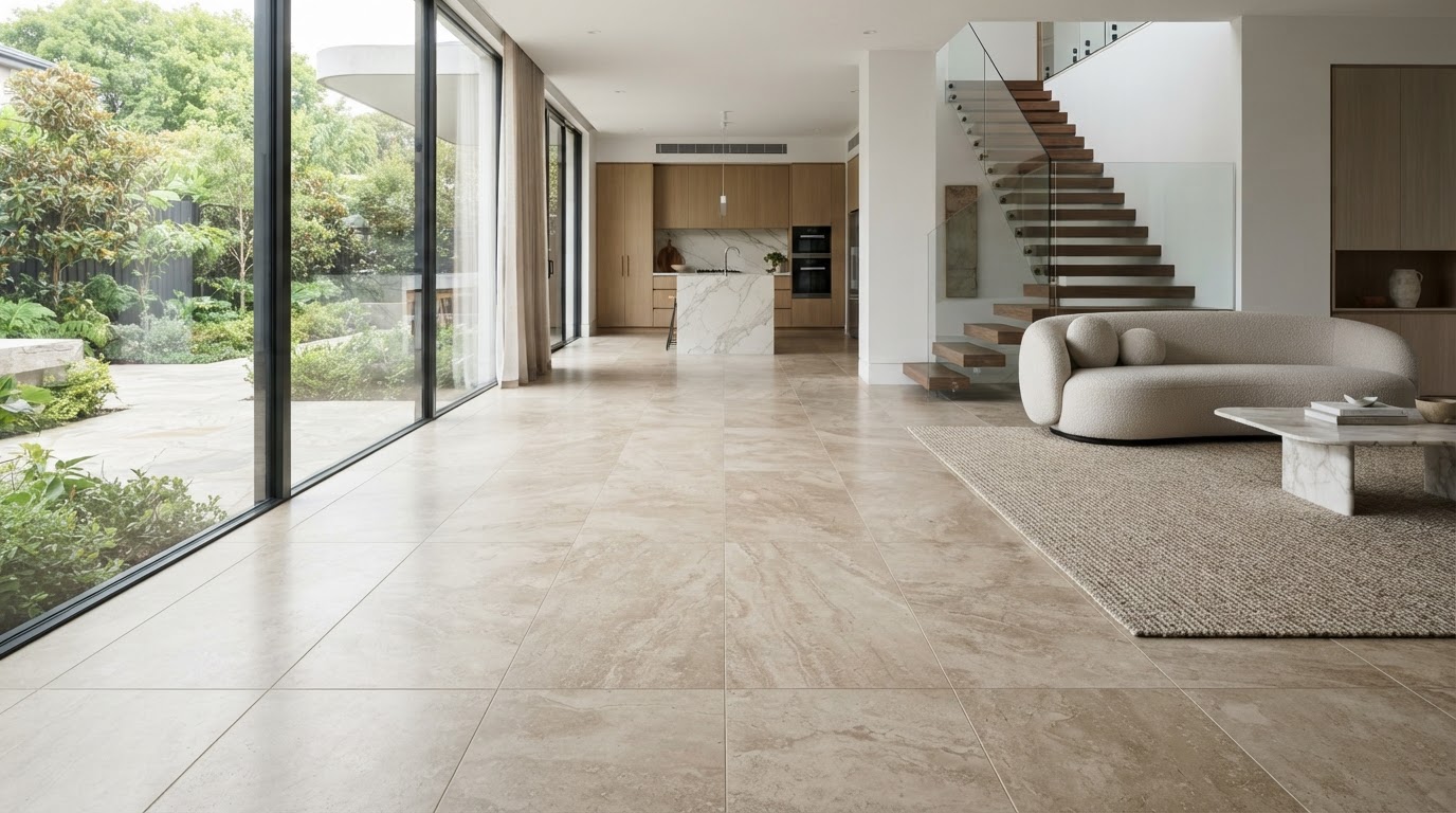 Residential tile flooring project near Loxahatchee
