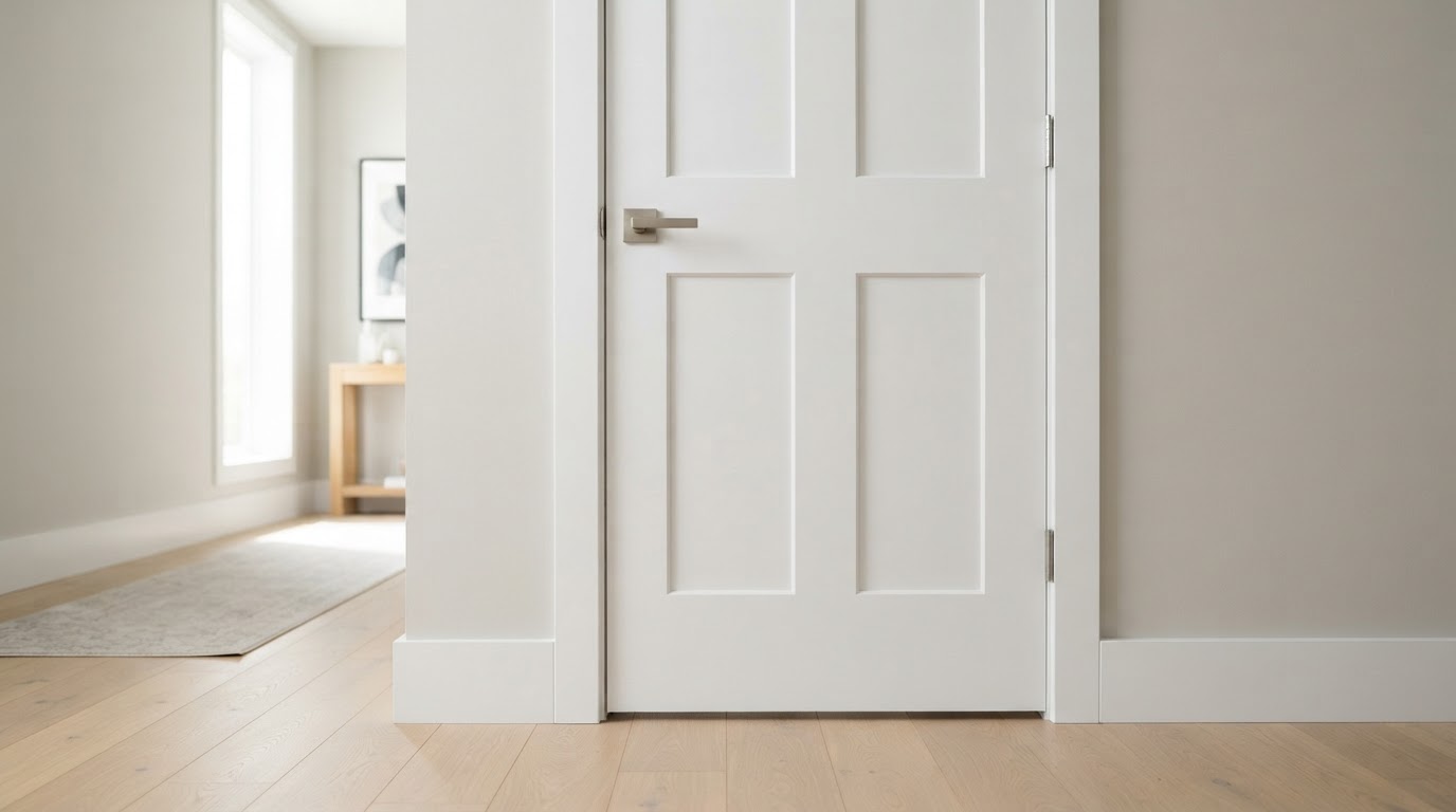 Premium residential interior door with coordinated casing and wall finish serving Loxahatchee, Florida