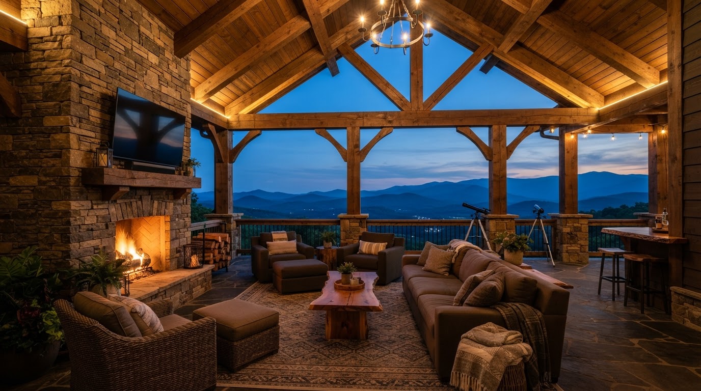 Timber ridge outdoor living porch