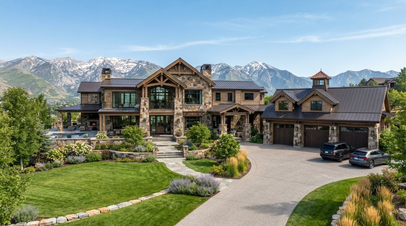 Luxury Custom Home Exterior in Utah