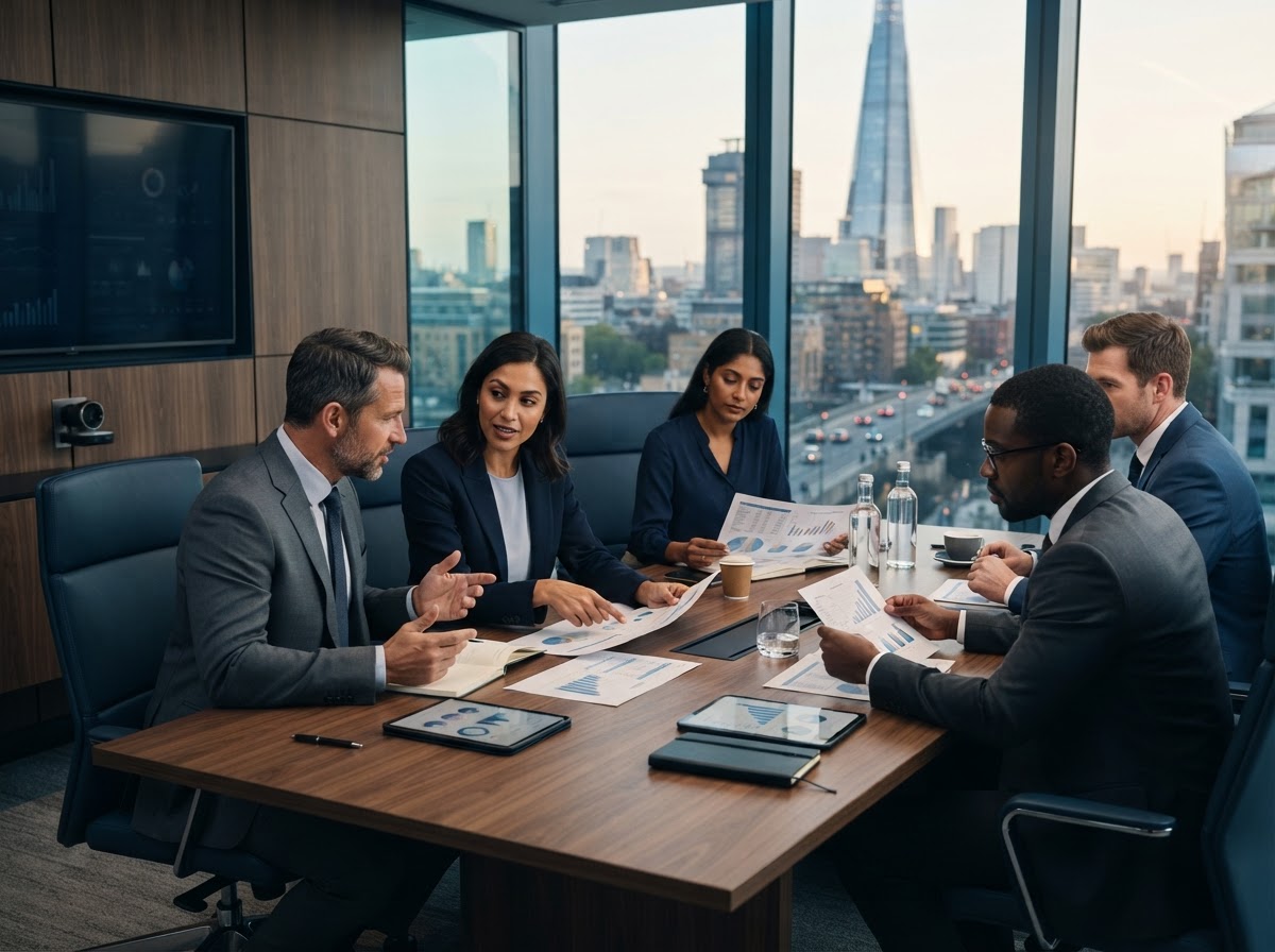 Roro Xilkba Inc. consulting team in a boardroom