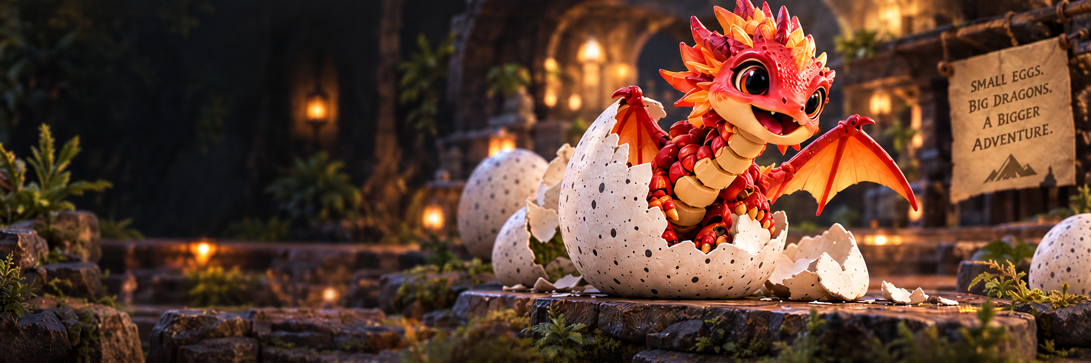 Fire Dragon hatching from egg