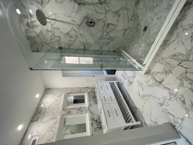 Master Marble Bath & Glass Enclosure Restoration