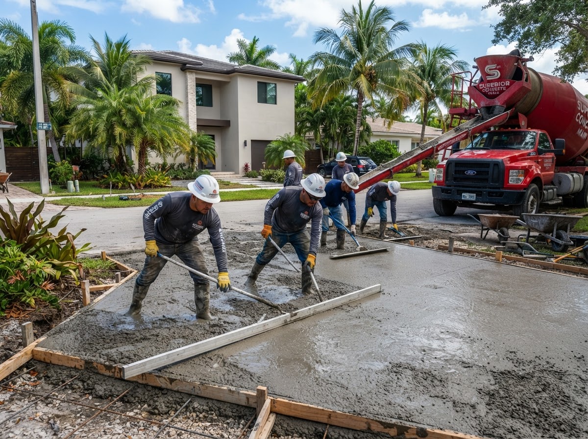 Miami Concrete Driveway & Patio Pour