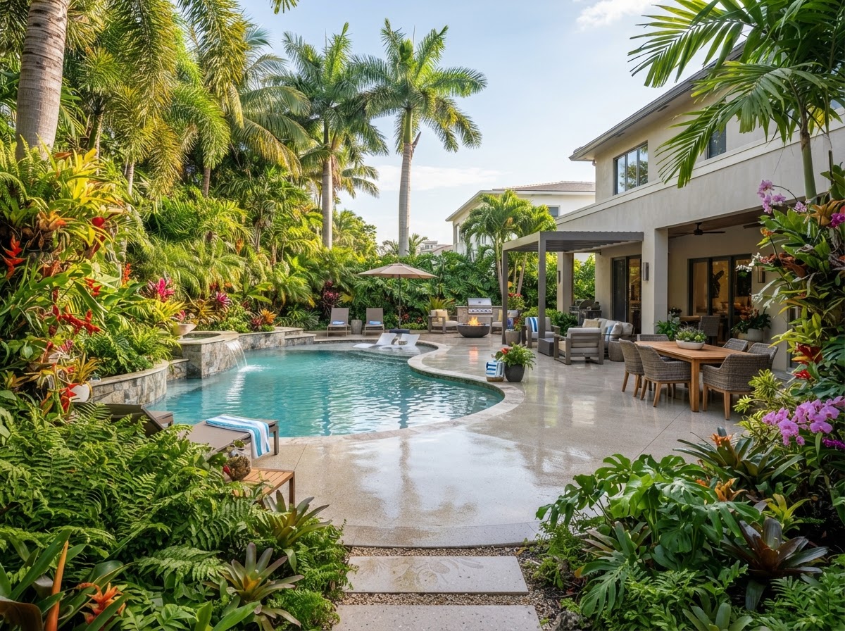 Stamped Decorative Concrete Patio Miami