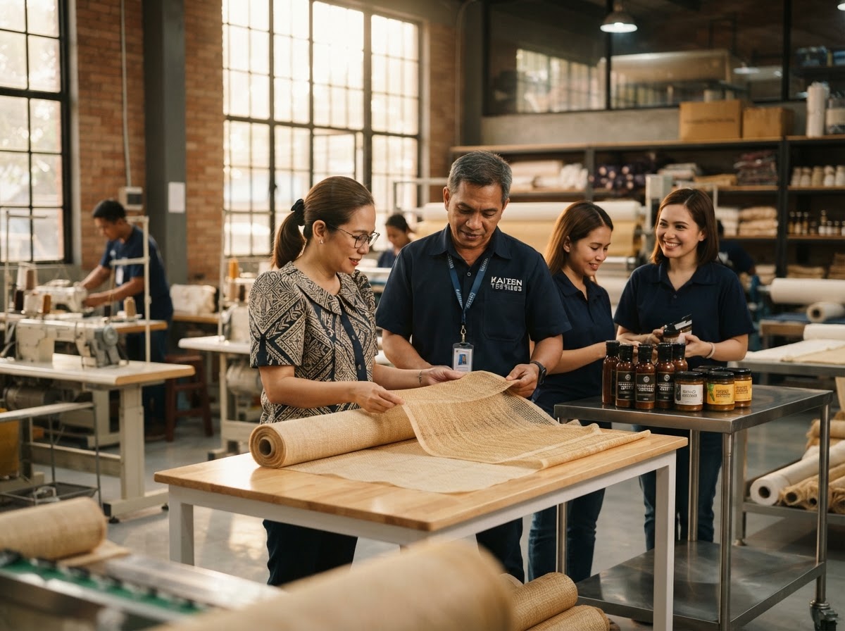 Filipino MSME entrepreneurs on a modern manufacturing production floor