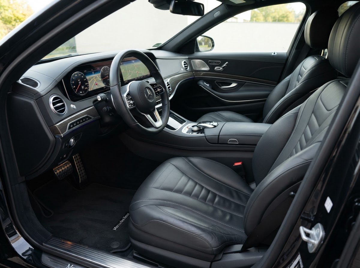 Spotless freshly detailed car interior