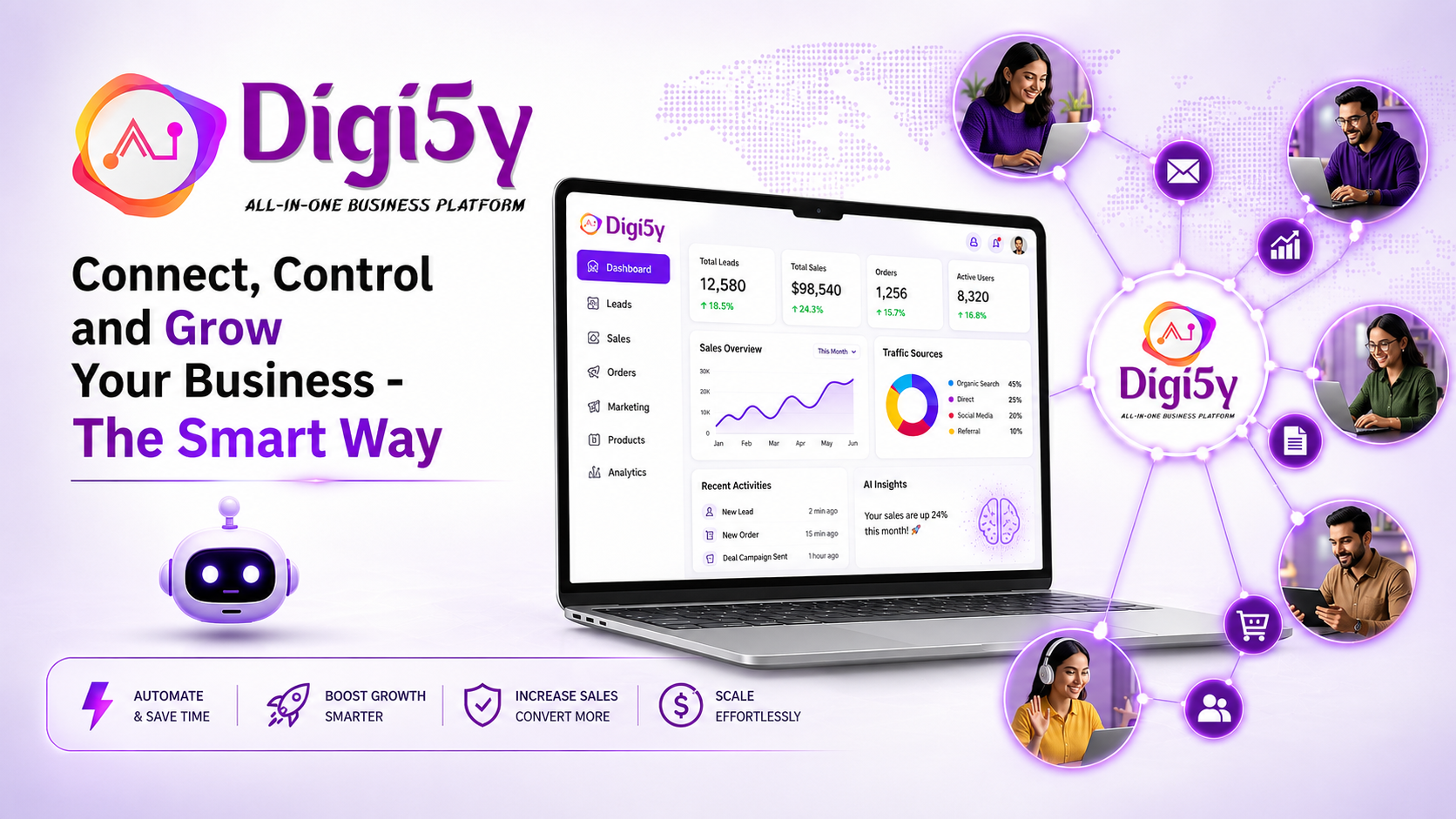 DIGI5Y — All-in-One AI CRM for SMEs